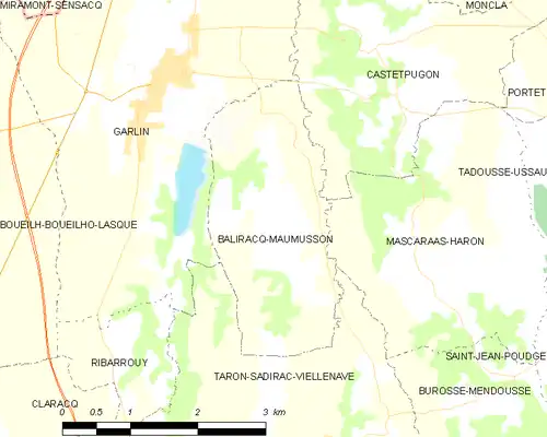 Detailkaart van de gemeente