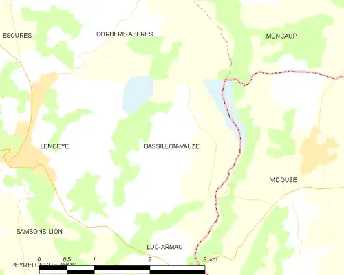 Detailkaart van de gemeente