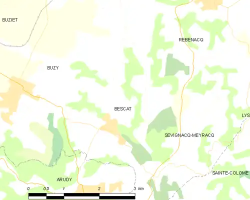 Detailkaart van de gemeente