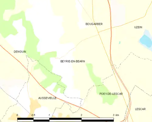 Detailkaart van de gemeente