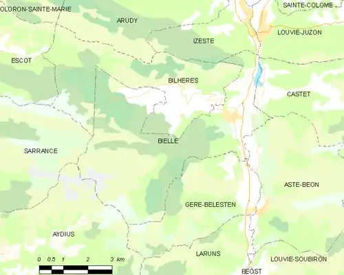 Detailkaart van de gemeente