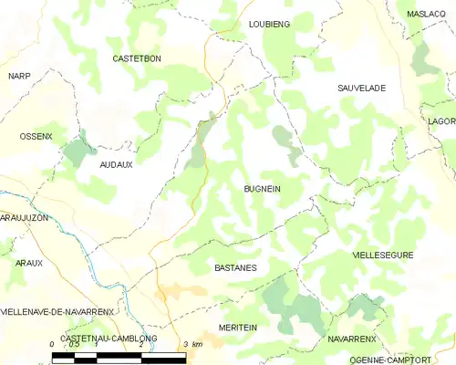 Detailkaart van de gemeente