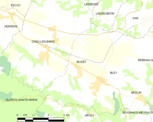 Detailkaart van de gemeente