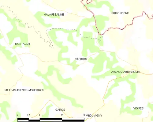 Detailkaart van de gemeente