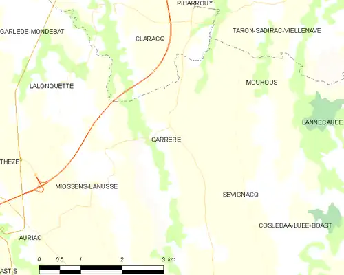 Detailkaart van de gemeente