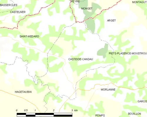 Detailkaart van de gemeente