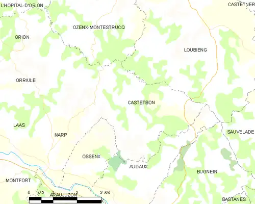 Detailkaart van de gemeente