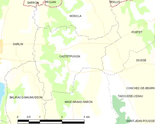 Detailkaart van de gemeente