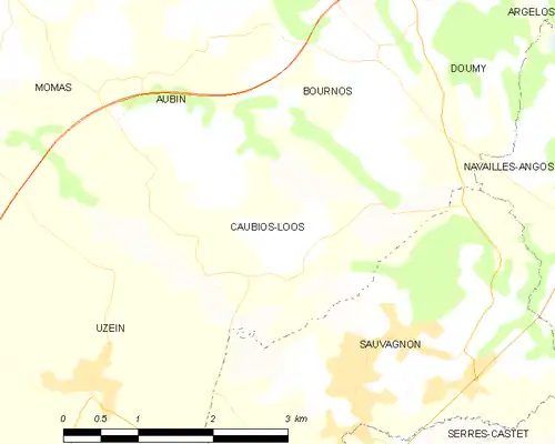 Detailkaart van de gemeente