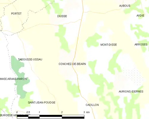 Detailkaart van de gemeente