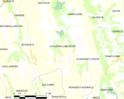 Detailkaart van de gemeente