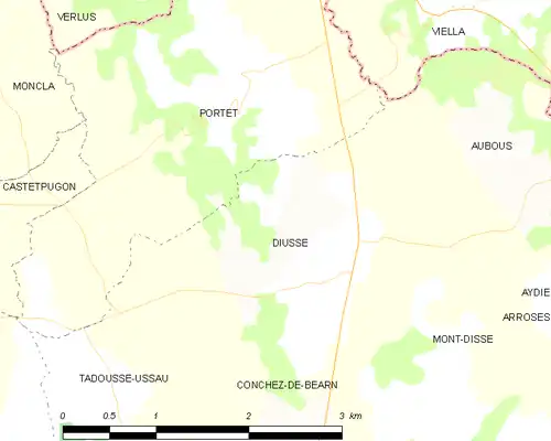 Detailkaart van de gemeente