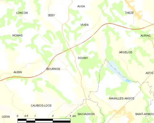 Detailkaart van de gemeente