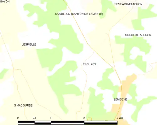 Detailkaart van de gemeente