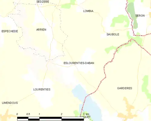 Detailkaart van de gemeente