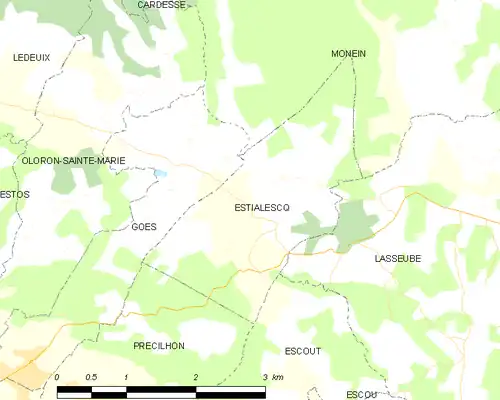 Detailkaart van de gemeente