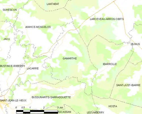 Detailkaart van de gemeente