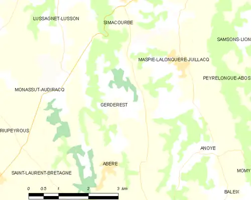 Detailkaart van de gemeente