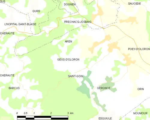 Detailkaart van de gemeente