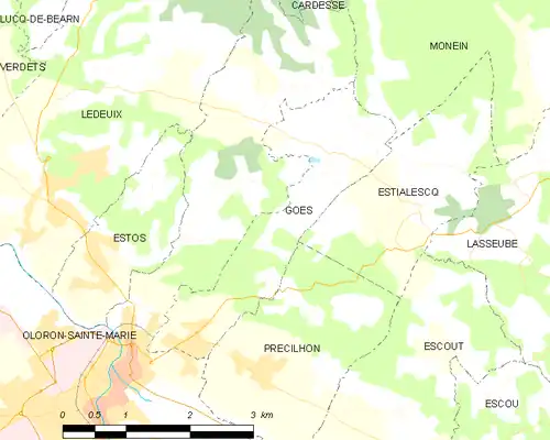 Detailkaart van de gemeente