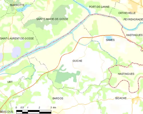 Detailkaart van de gemeente