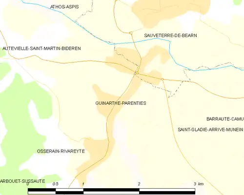 Detailkaart van de gemeente