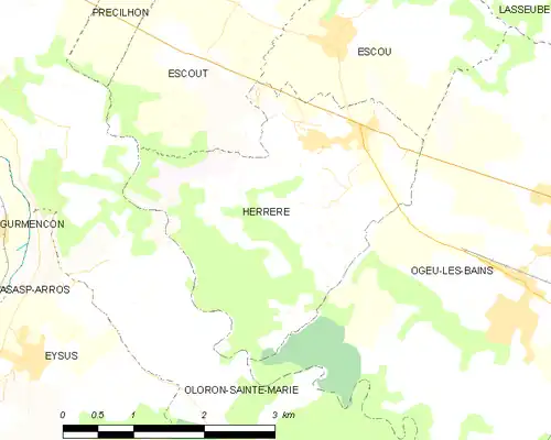 Detailkaart van de gemeente