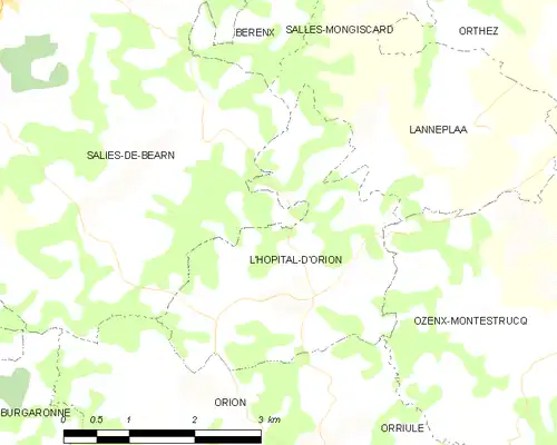 Detailkaart van de gemeente