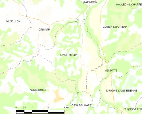Detailkaart van de gemeente