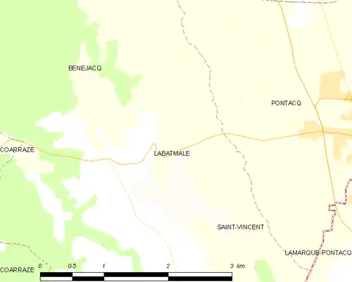 Detailkaart van de gemeente