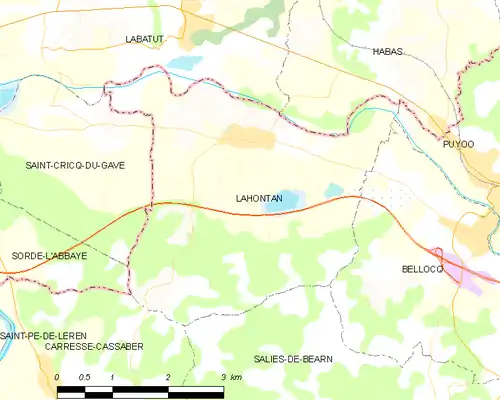 Detailkaart van de gemeente