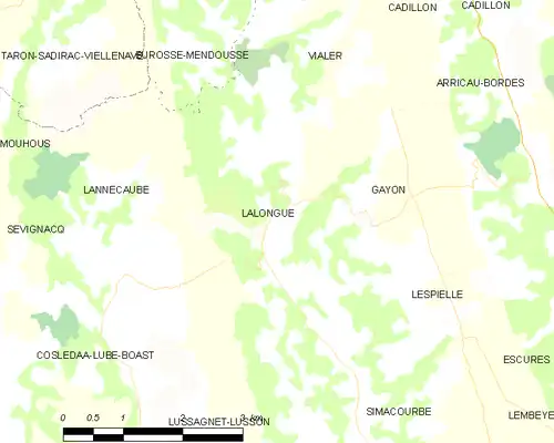 Detailkaart van de gemeente