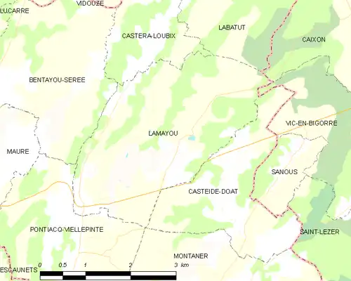 Detailkaart van de gemeente