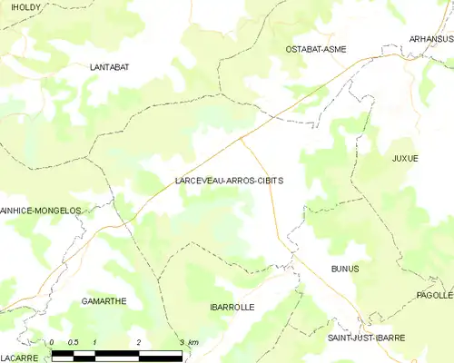 Detailkaart van de gemeente