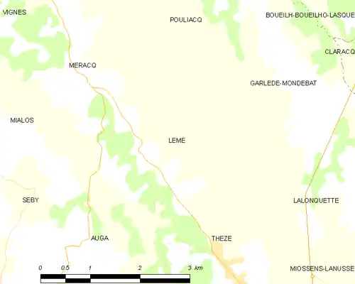 Detailkaart van de gemeente