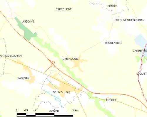 Detailkaart van de gemeente