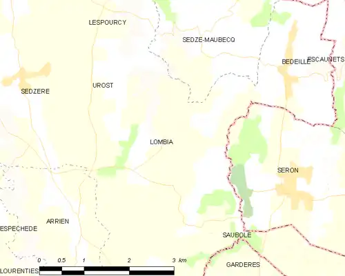 Detailkaart van de gemeente