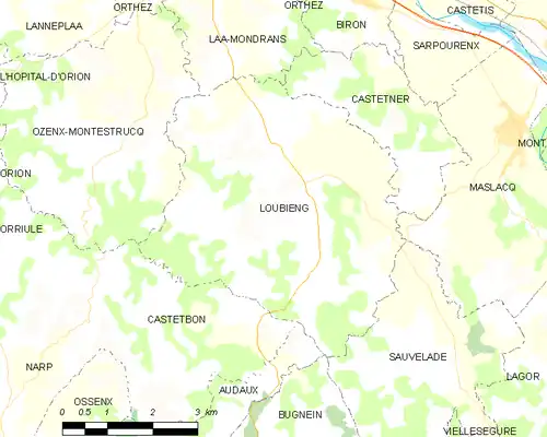 Detailkaart van de gemeente