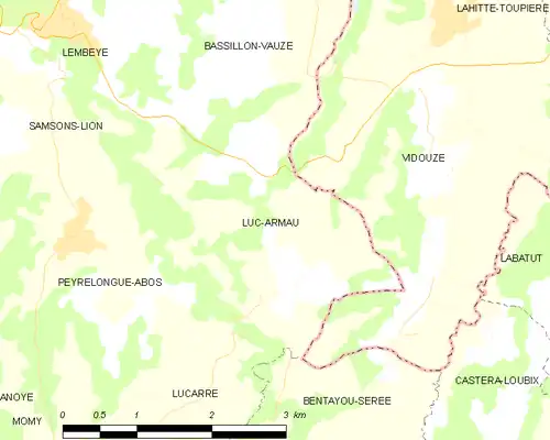 Detailkaart van de gemeente