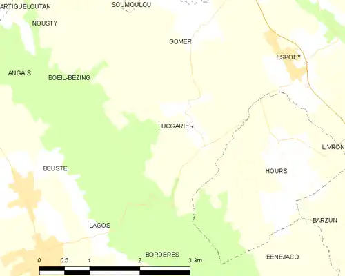 Detailkaart van de gemeente