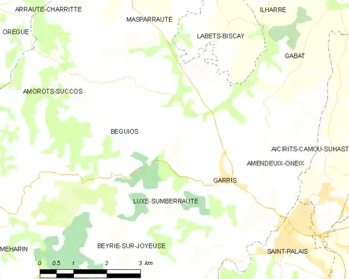 Detailkaart van de gemeente