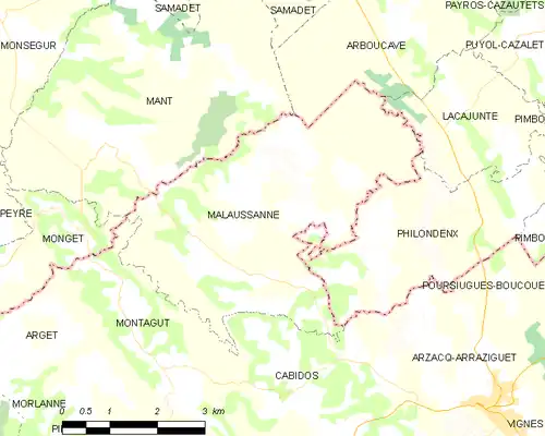 Detailkaart van de gemeente