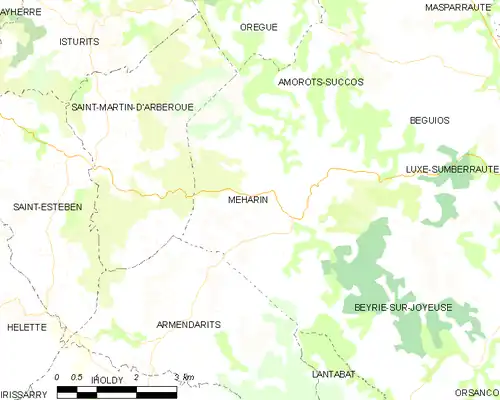 Detailkaart van de gemeente