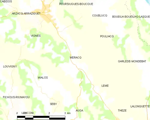 Detailkaart van de gemeente