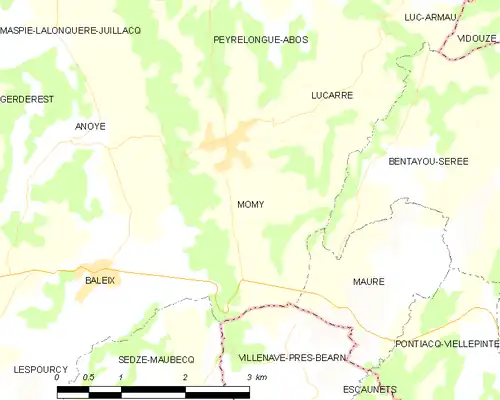 Detailkaart van de gemeente