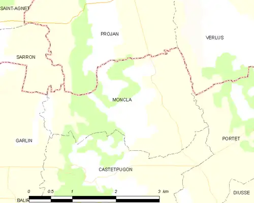 Detailkaart van de gemeente