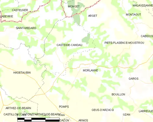 Detailkaart van de gemeente