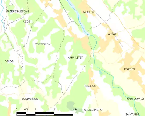 Detailkaart van de gemeente