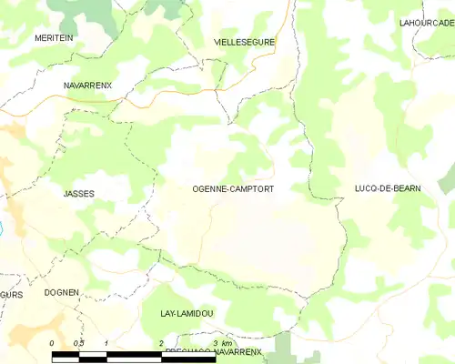 Detailkaart van de gemeente