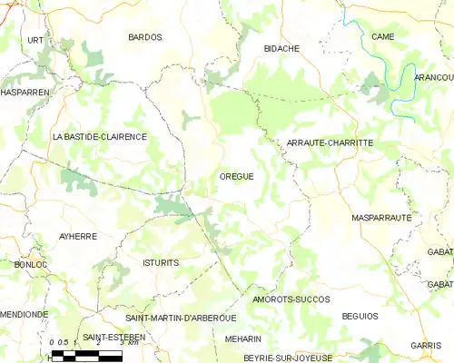 Detailkaart van de gemeente